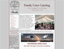 Tablet Screenshot of familycrestcatering.com